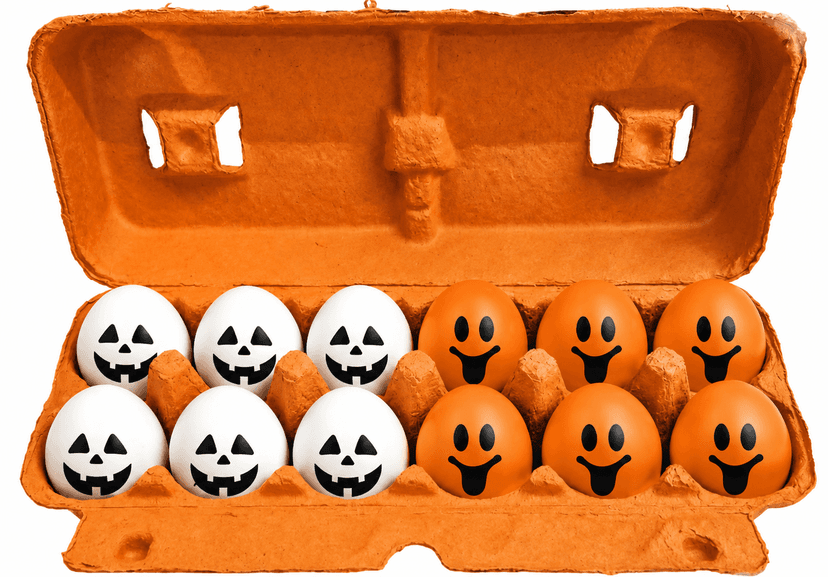Spooky Halloween Confetti Eggs - 12 Count Pumpkin and Ghost Party Favors